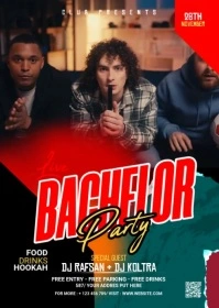 Bachelor Party Flyer A6 template