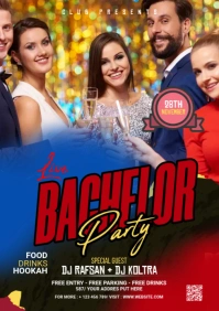 Bachelor Party Flyer A3 template