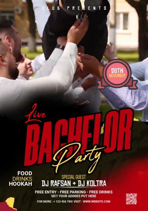 Bachelor Party Flyer A3 template