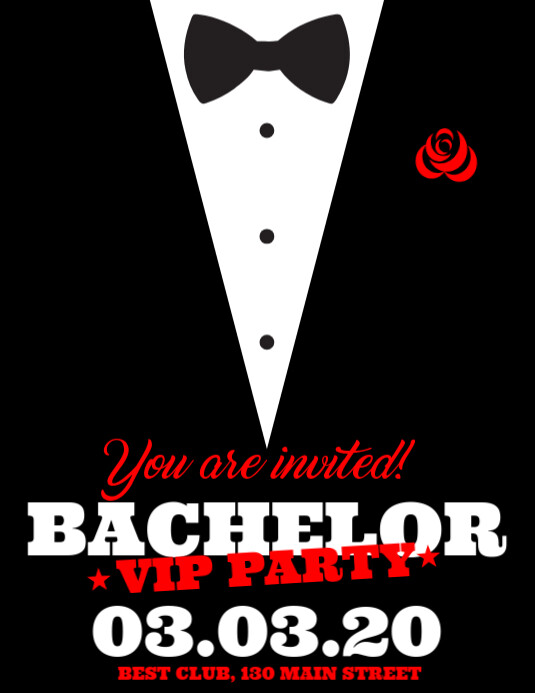 BACHELOR PARTY FLYER Template PosterMyWall