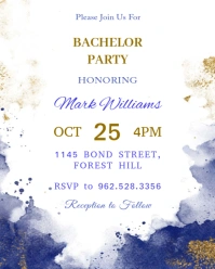 Bachelor Party Invitation Card Instagram Portrait template
