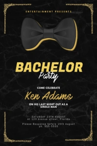 Bachelor Party Invitation Template Poster