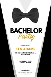 Bachelor Party Invitation Template Poster