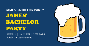 Bachelor Party Invite Изображение, которым поделились на Facebook template