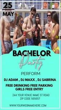 Bachelor Party Template Affichage numérique (9:16)