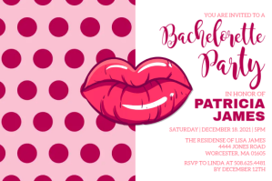 Bachelorette Party Invitation Etiket template
