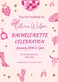 Bachelorette Party Invitation A4 template