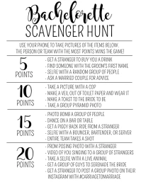 Bachelorette Scavenger Hunt Flyer (US Letter) template