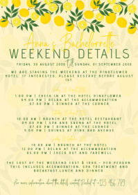 Bachelorette weekend lemon details A5 template