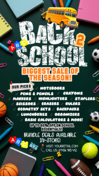Back 2 School: Biggest Sale of the Season История на Instagram template