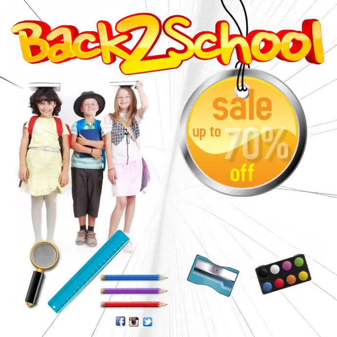 Back 2 School advert Template PosterMyWall