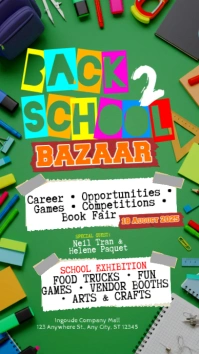 Back 2 School Bazaar 2025: Fun, Learning & Big Opportunities Instagram Story template