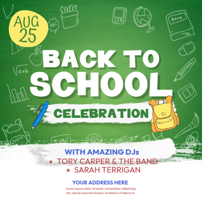 Back 2 School Celebration Template PosterMyWall