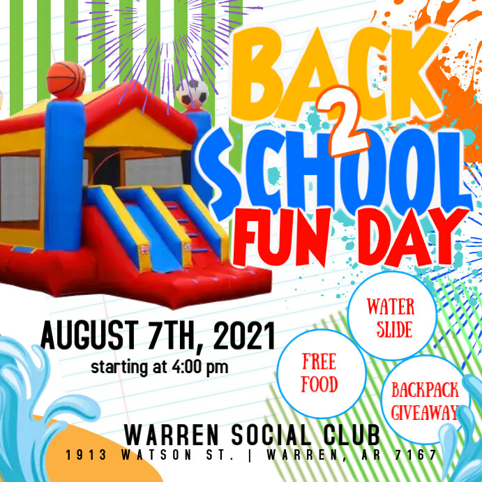 Copy of BACK 2 SCHOOL FUN DAY | PosterMyWall