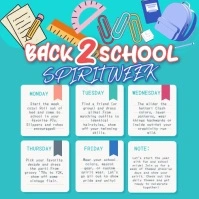 Back 2 School Spirit Week Instagram Post template