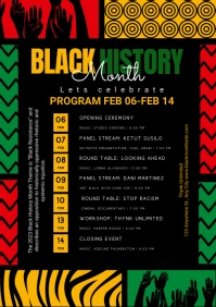 Back history month,conference ,schedule A4 template