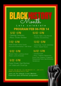 Back history month,conference A4 template