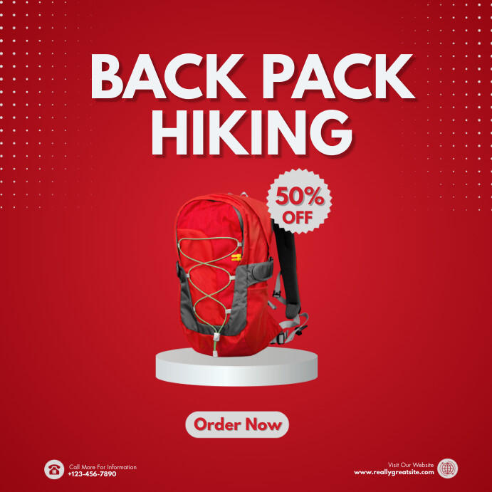 Backpack Facebook Posting BACK PACK HIKING BAG SALES Template | PosterMyWall