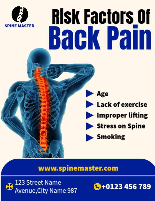 Advertising Back Injuries Modèle Back Pain Ads | PosterMyWall