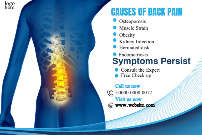 Advertising Back Injuries Plantilla de Back Pain Ads | PosterMyWall