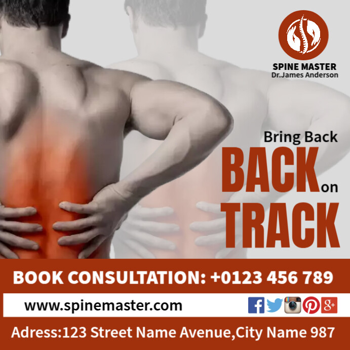 Advertising Back Injuries Back Pain Ads Template | PosterMyWall