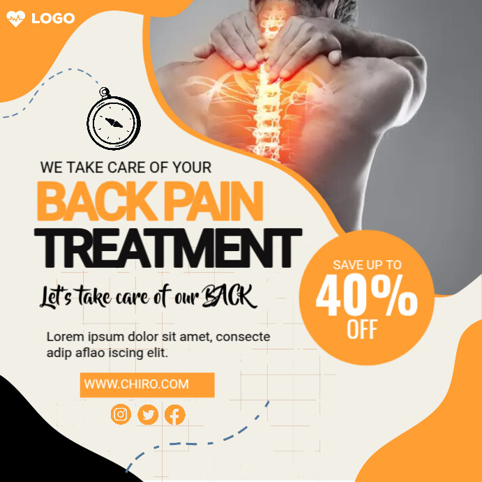 Advertising Back Injuries Back Pain Best Ads Template | PosterMyWall