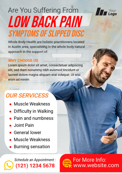 Back Pain Template PosterMyWall