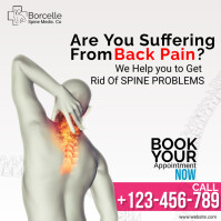 Advertising Back Injuries Blue Back Pain Ads Instagram Ad Template | PosterMyWall