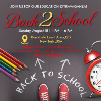 Back to 2 School Flyer โพสต์บน Instagram template