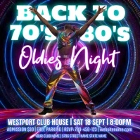 Back to 70's & 80's Party Video Instagram-bericht template