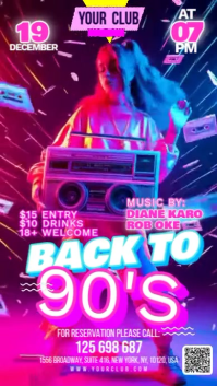 Back To 90's Rolka Instagram template