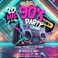 Back To 90's Kwadrat (1:1) template