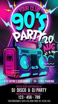 Back To 90's Digital Display (9:16) template