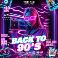 Back To 90's Cuadrado (1:1) template