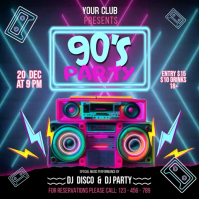Morado 90s Party Post Instagram Template
