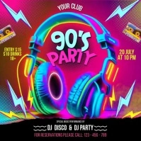 Back To 90's Disco Instagram Post template