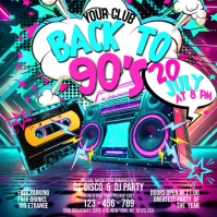 Back To 90's Disco Instagram Post template