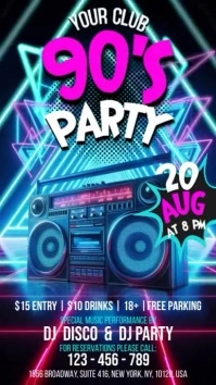 Back To 90's Pantalla Digital (9:16) template