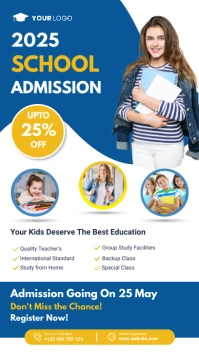 Back to School, Digital Display Umbukiso Wedijithali (9:16) template