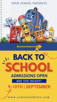 back to school, event,admissions are open Historia de Instagram template