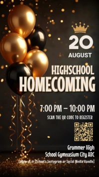 back to school, event, homecoming party Instagram Story template