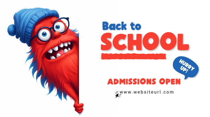 back to school, event,admissions are open Apresentação (16:9) template
