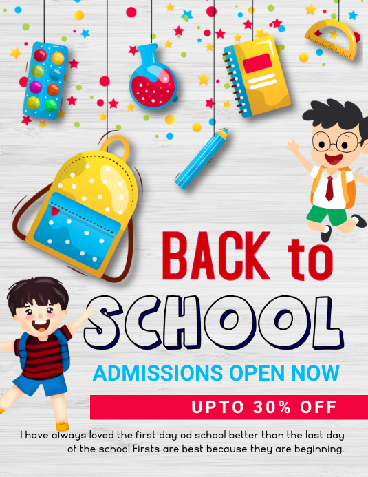 back to school, event ,school Flyer (US Letter) template