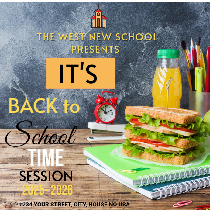 back to school, event ,school Instagram Plasing template