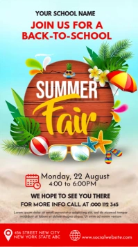 back to school, fun fair Instagram Story template