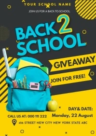 Back to school, giveaway A5 template