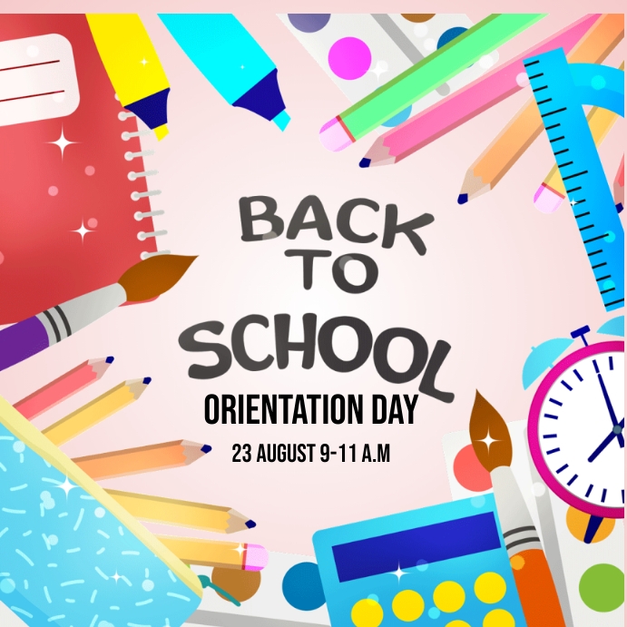 back to school, orientation day Template | PosterMyWall
