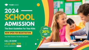 Back to School, School Digital Display ad Ekran reklamowy (16:9) template
