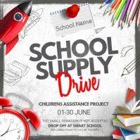 Back to school, School supply Drive Pos Instagram template