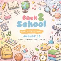 back to school,school newsletter Instagram-Beitrag template